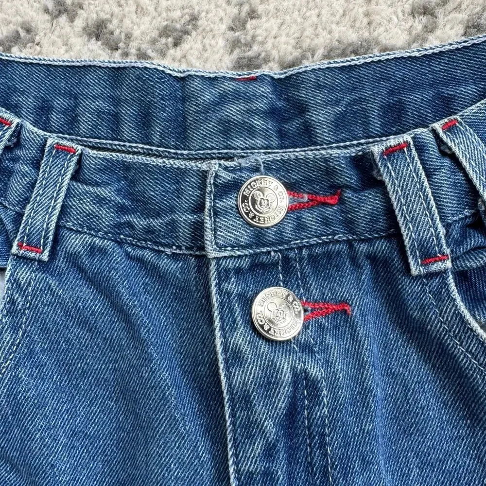 Vtg Y2K Youth Disney Mickey & Co Denim Embroidered Jeans Size 8